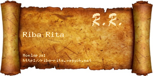 Riba Rita névjegykártya